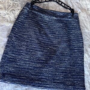 Banana Republic Navy Tweed Pencil Skirt